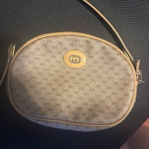 Gucci Beige Monogram Crossbody Bag